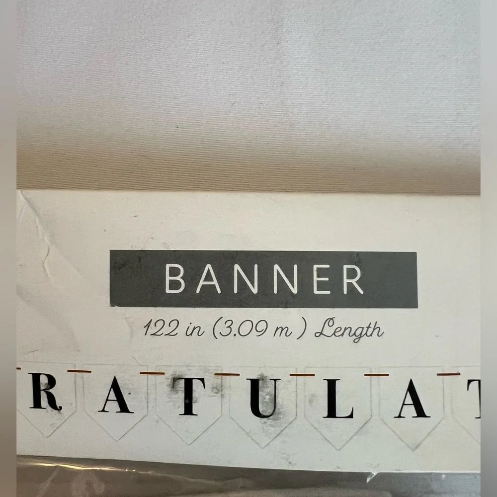 Mr & Mrs Banner and Congratulations Wedding Banner Set white black NWT